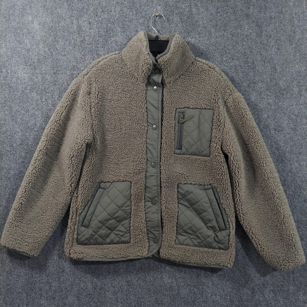 Bagatelle Collection Jacket Womens Small Green Quilted Snap Field Military
